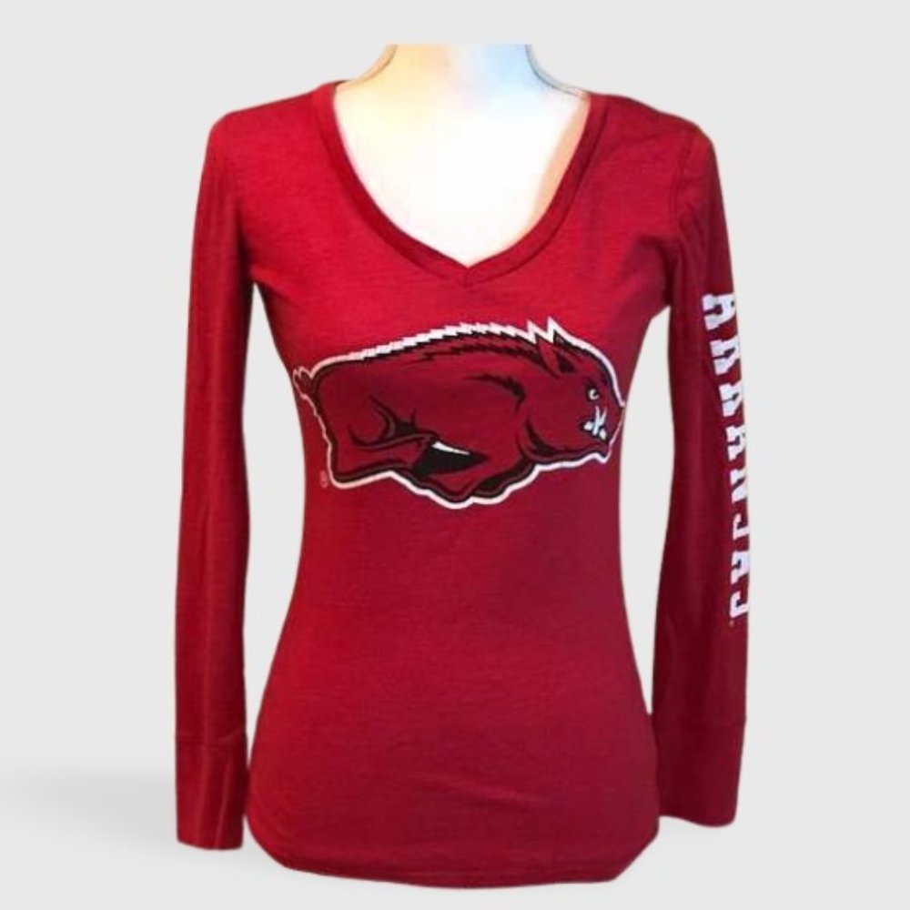 ARKANSAS RAZORBACK LONG SLEEVE TEE SIZE S